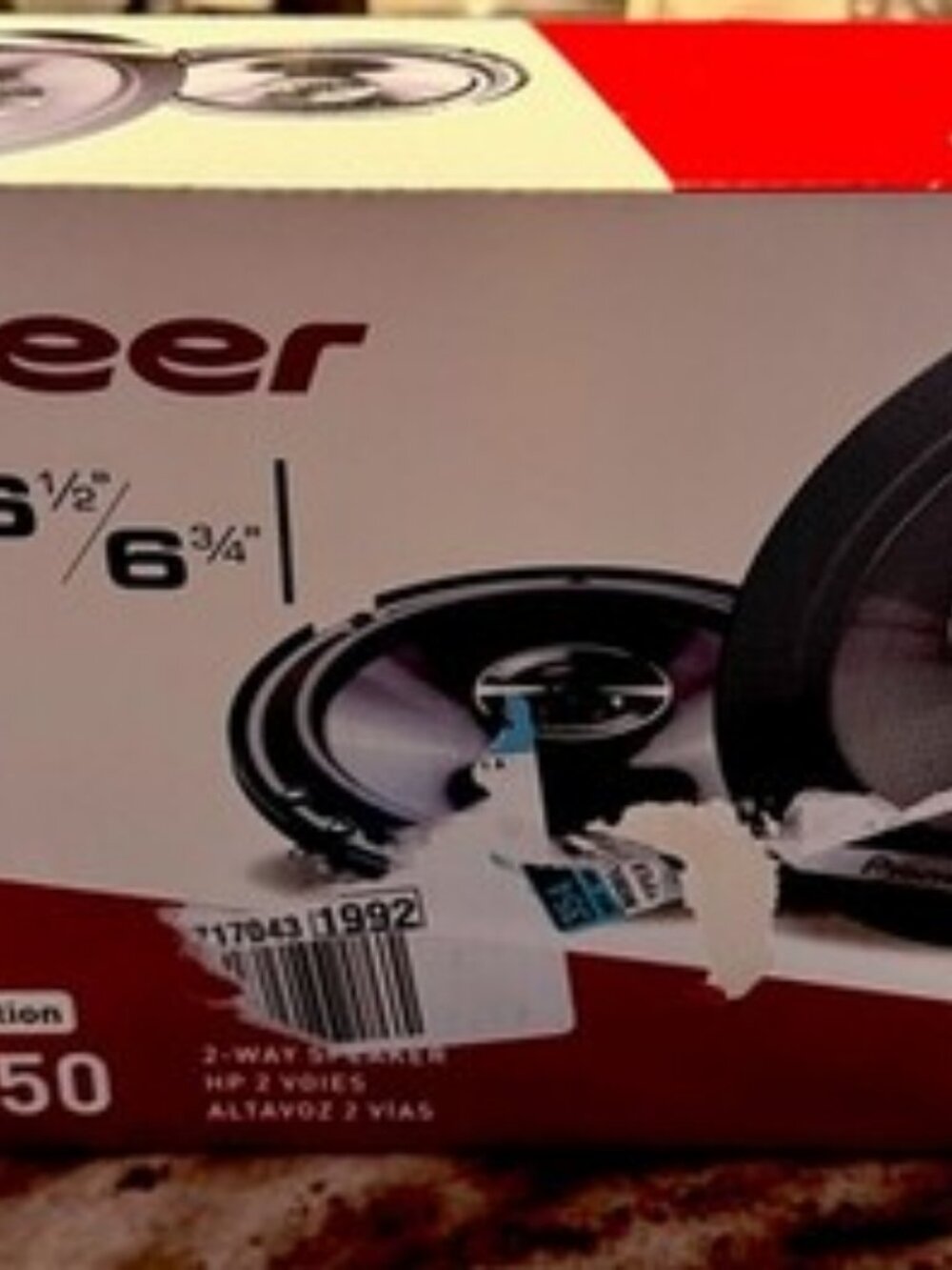 Pioneer TS-G650 G-Series 6-1/2" 2-Way Car Speaker IMPP Composite Cones